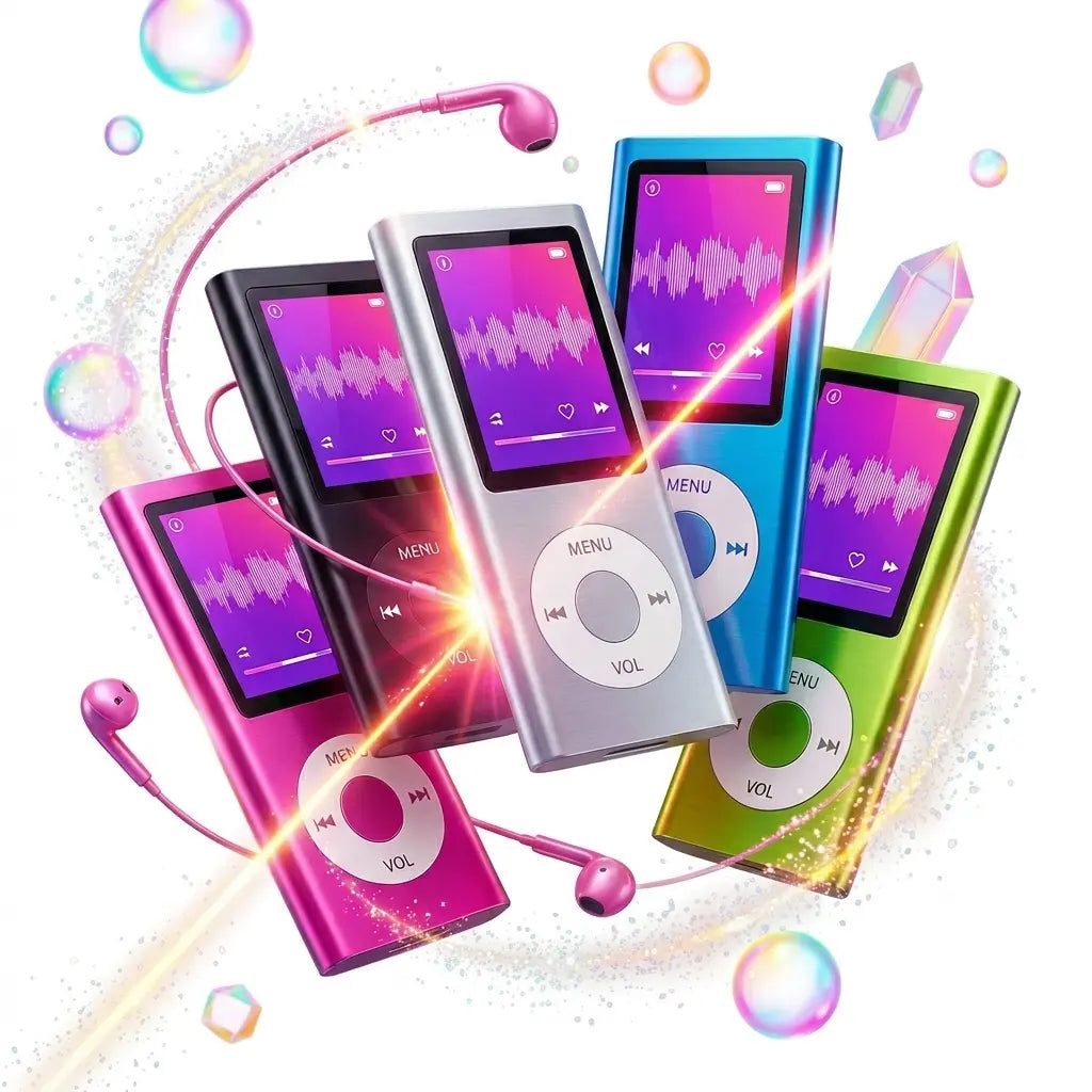 Portable Color Screen MP3 Player - Rechargeable Portable Players with USB Cable, APE & Multiple Audio Formats Support, Lightweight for Walking, Commuting | Music Accessories | Micro SD Card Sold Separately