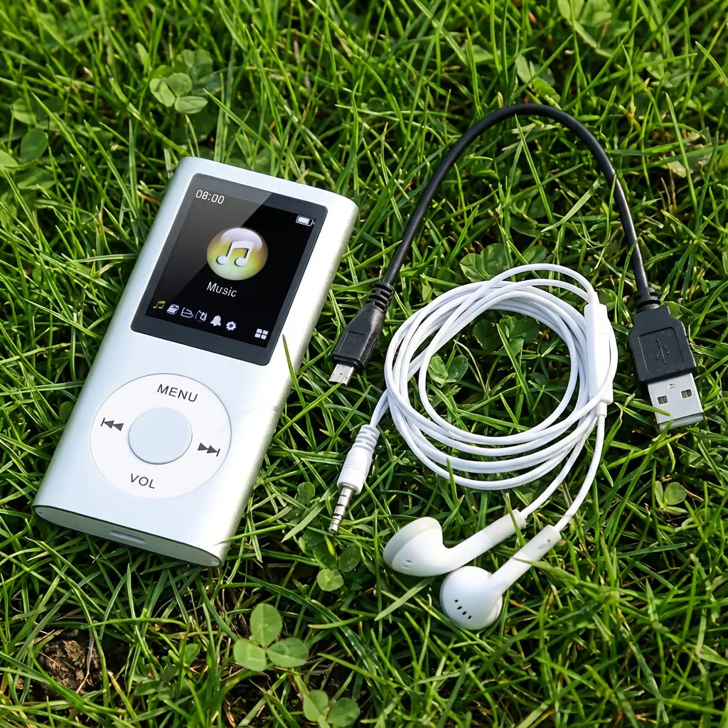 Portable Color Screen MP3 Player - Rechargeable Portable Players with USB Cable, APE & Multiple Audio Formats Support, Lightweight for Walking, Commuting | Music Accessories | Micro SD Card Sold Separately