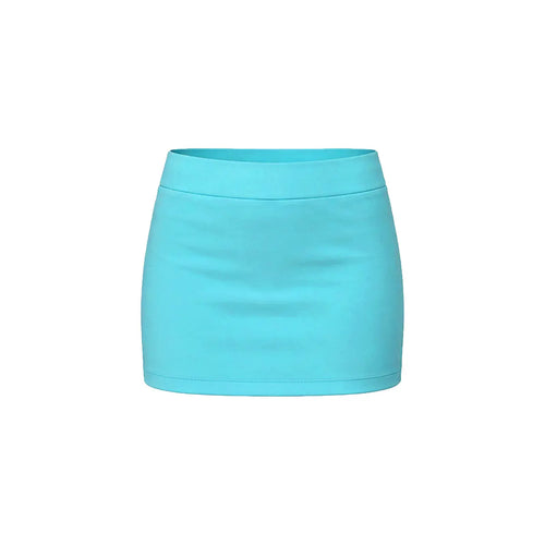 FDR Mini Skort for Women Lakeblue Cami Top | Slim Fit Wrap Skirt with Built-In Stretchy Shorts Double Layer Anti-Exposure for Daily Wear, Light Workout & Tennis Y2K Perfect for Casual Wear Yoga Tennis