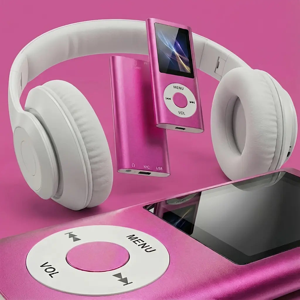 Portable Color Screen MP3 Player - Rechargeable Portable Players with USB Cable, APE & Multiple Audio Formats Support, Lightweight for Walking, Commuting | Music Accessories | Micro SD Card Sold Separately