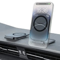 Magsafe Magnetic Car Phone Holder, 20Kg Strong Dual-Sided Auto Accessories Interior, Ultra-Thin Anti-Shake Dashboard Mount, 270°-360° Adjustable Rotation, No-View-Blocking Design, Compatible with Iphone 17 Pro Max & Most Smartphones, Car Accessories