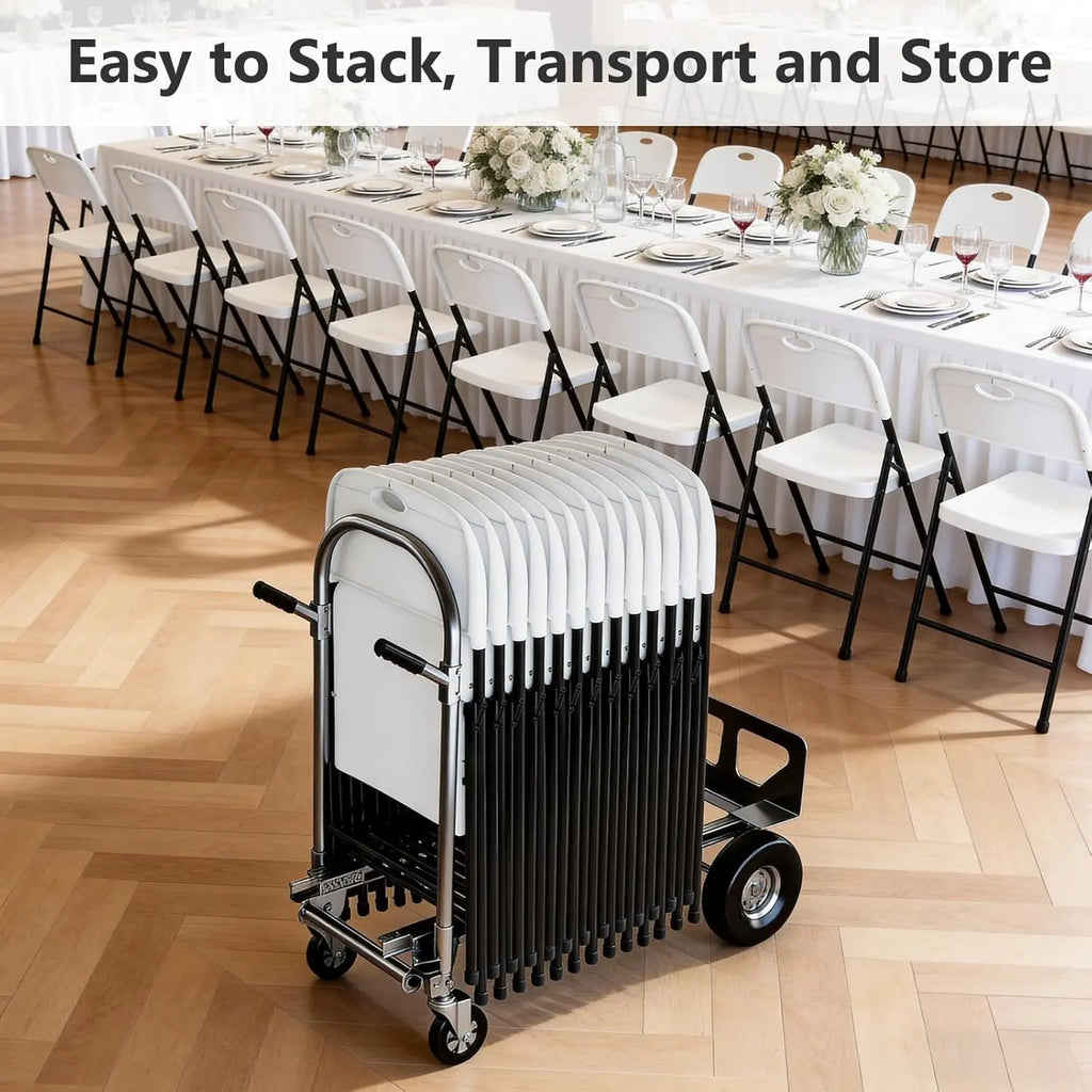 Heavy-Duty Plastic Foldable Chair,Heavy Duty Chairs,Ergonomic Back,Outdoor White Folding Chairs,Plastic Folding Chairs & Outdoor, Wedding, Party,Meeting Room, Patio and Garden, White,Dormessentials,Home Decor