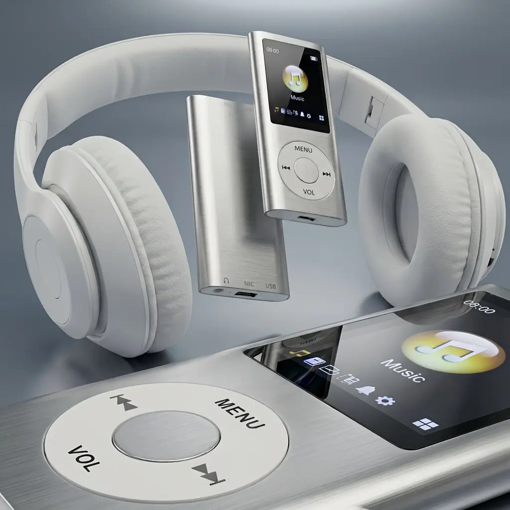 Portable Color Screen MP3 Player - Rechargeable Portable Players with USB Cable, APE & Multiple Audio Formats Support, Lightweight for Walking, Commuting | Music Accessories | Micro SD Card Sold Separately