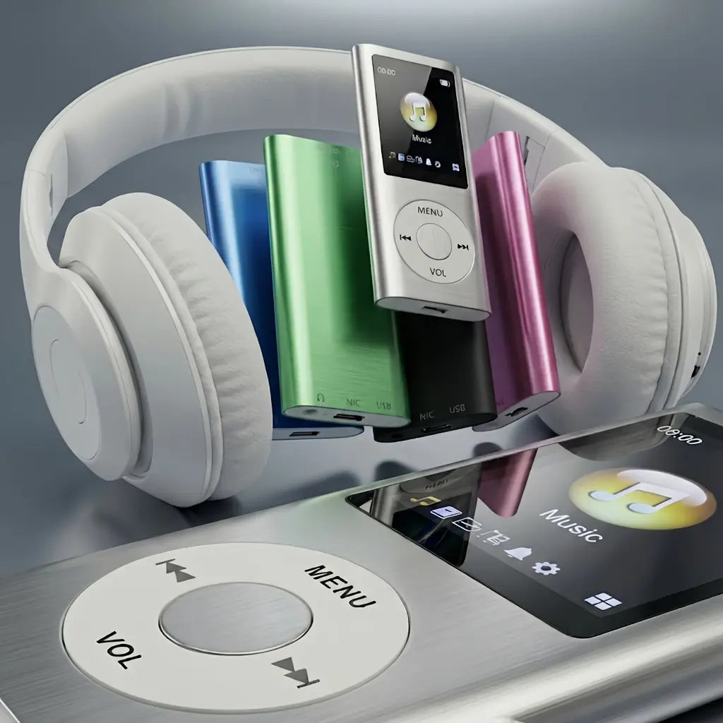 Portable Color Screen MP3 Player - Rechargeable Portable Players with USB Cable, APE & Multiple Audio Formats Support, Lightweight for Walking, Commuting | Music Accessories | Micro SD Card Sold Separately